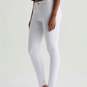 Ag Adriano Goldschmied White Skinny Jeans — Clean High-Rise Fit